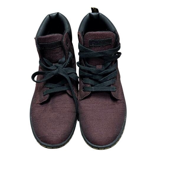 Dr. Marten Maelly Maroon Canvas Boots Size 7 - Picture 1 of 6